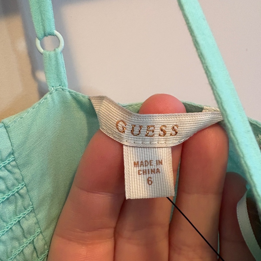 NWT Vintage Guess Green Eyelet Lace-Up Dress Sz Small Fairy Princess $108 Retai - Picture 13 of 13